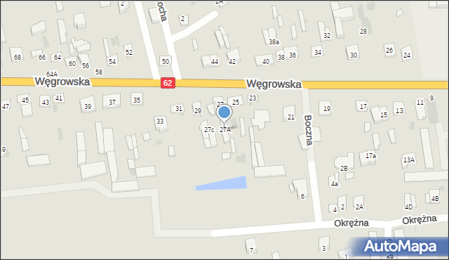 Sokołów Podlaski, Węgrowska, 27A, mapa Sokołów Podlaski