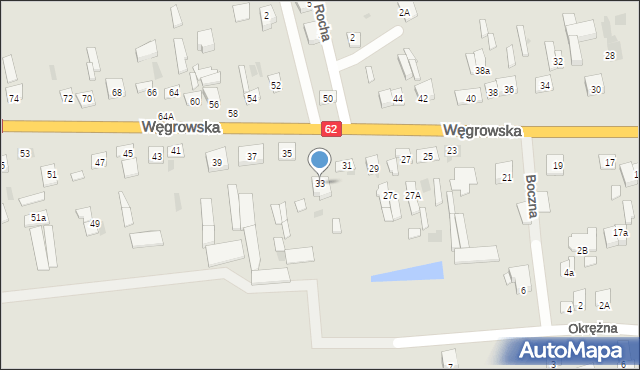 Sokołów Podlaski, Węgrowska, 33, mapa Sokołów Podlaski