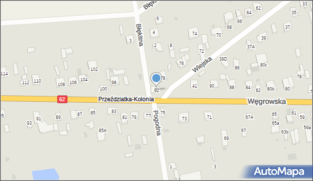 Sokołów Podlaski, Węgrowska, 92, mapa Sokołów Podlaski