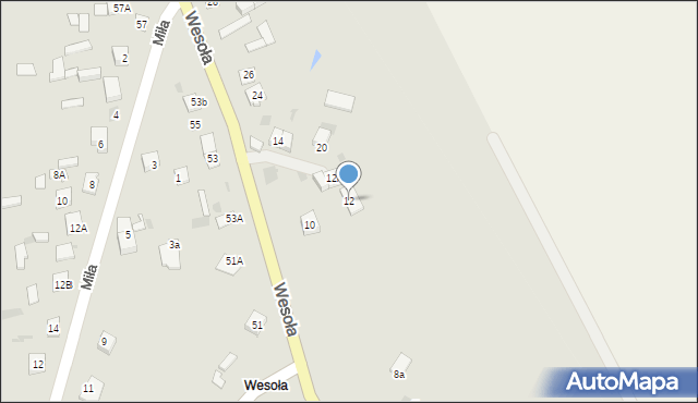 Sokołów Podlaski, Wesoła, 12, mapa Sokołów Podlaski