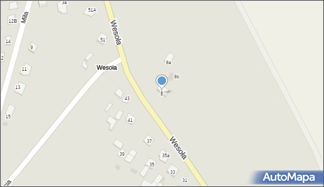 Sokołów Podlaski, Wesoła, 8, mapa Sokołów Podlaski