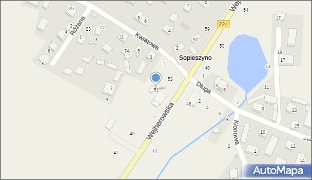 Sopieszyno, Wejherowska, 51, mapa Sopieszyno