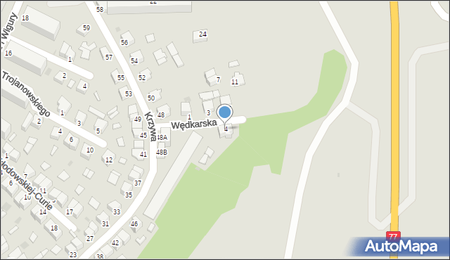 Stalowa Wola, Wędkarska, 4, mapa Stalowa Wola