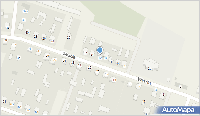 Strabla, Wesoła, 12, mapa Strabla