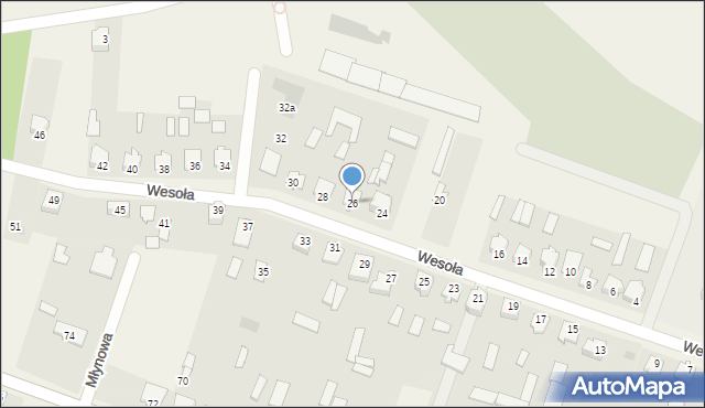 Strabla, Wesoła, 26, mapa Strabla