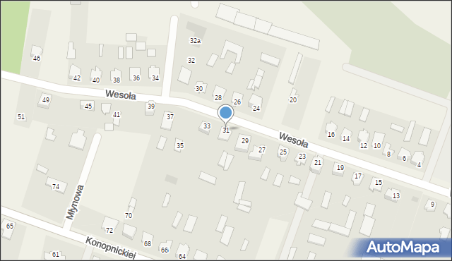 Strabla, Wesoła, 31, mapa Strabla