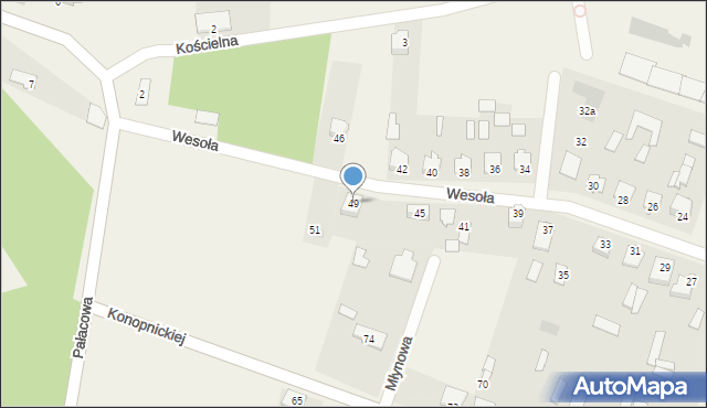 Strabla, Wesoła, 49, mapa Strabla