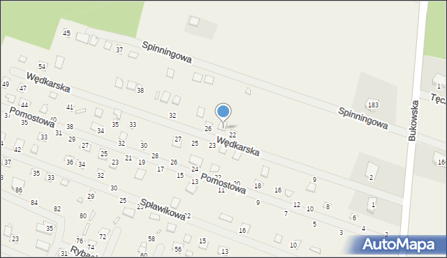 Strykowo, Wędkarska, 24, mapa Strykowo