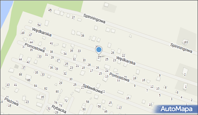 Strykowo, Wędkarska, 27, mapa Strykowo