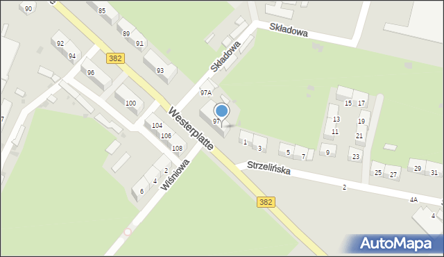 Świdnica, Westerplatte, 99, mapa Świdnicy