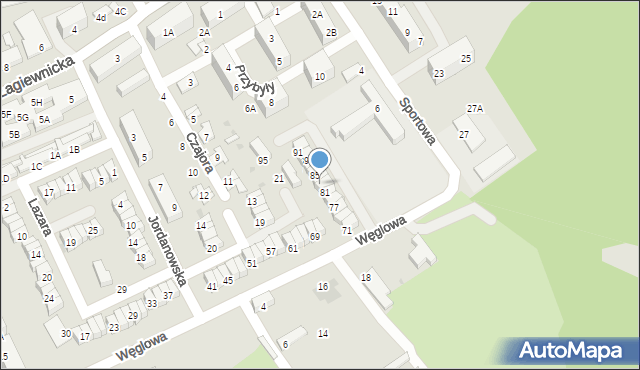 Świętochłowice, Węglowa, 83, mapa Świętochłowice