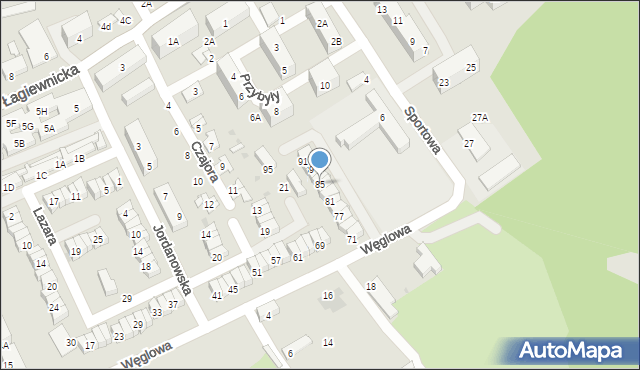 Świętochłowice, Węglowa, 85, mapa Świętochłowice