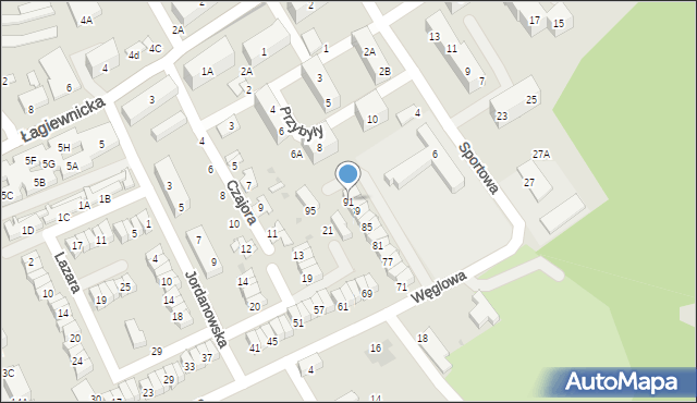 Świętochłowice, Węglowa, 91, mapa Świętochłowice