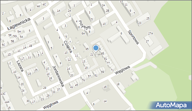 Świętochłowice, Węglowa, 93, mapa Świętochłowice