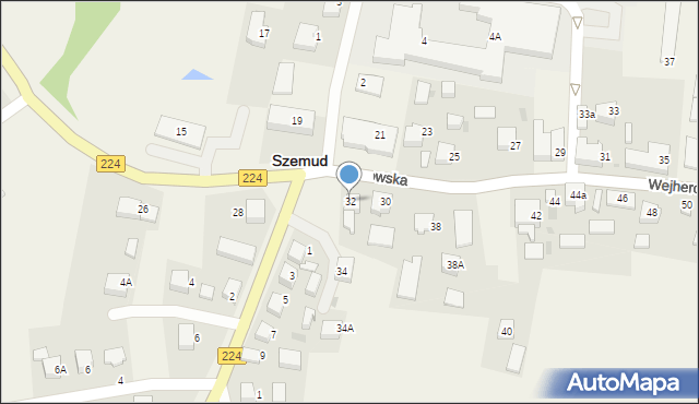 Szemud, Wejherowska, 32, mapa Szemud