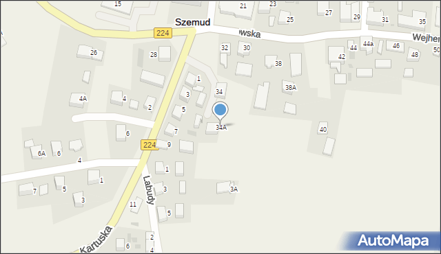 Szemud, Wejherowska, 34A, mapa Szemud