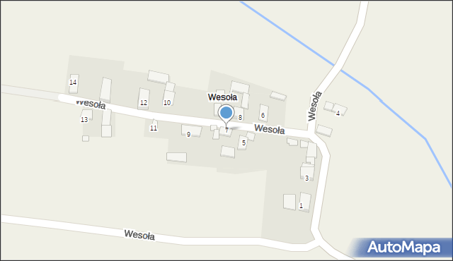 Szymonków, Wesoła, 7, mapa Szymonków