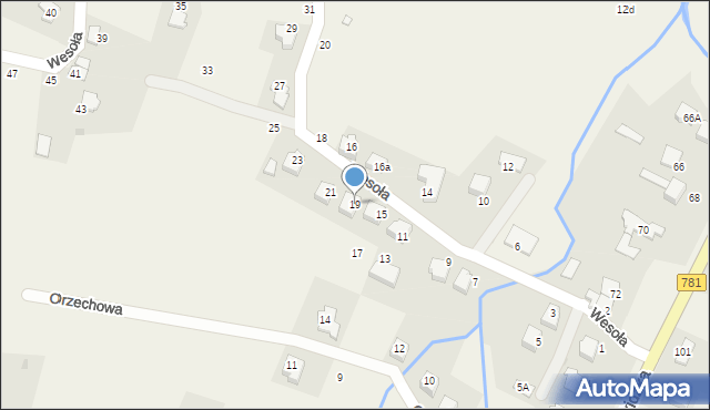 Targanice, Wesoła, 19, mapa Targanice