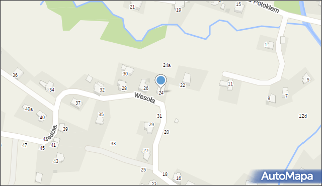 Targanice, Wesoła, 24, mapa Targanice