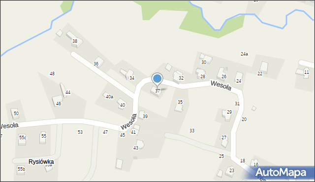 Targanice, Wesoła, 37, mapa Targanice