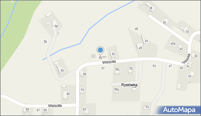 Targanice, Wesoła, 52, mapa Targanice