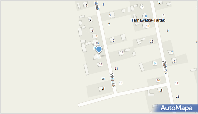 Tarnawatka-Tartak, Wesoła, 12, mapa Tarnawatka-Tartak