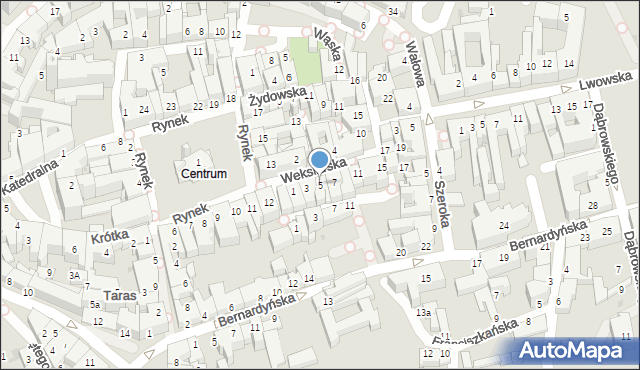 Tarnów, Wekslarska, 5, mapa Tarnów