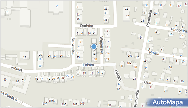 Tarnowskie Góry, Węgierska, 14, mapa Tarnowskie Góry