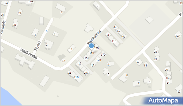 Tomaszkowo, Wędkarska, 15B, mapa Tomaszkowo