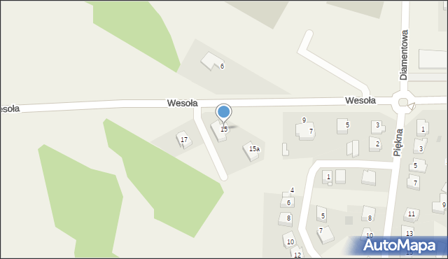 Troszyn, Wesoła, 15, mapa Troszyn