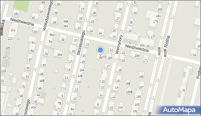 Warszawa, Wernyhory, 19, mapa Warszawy