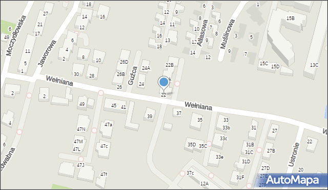 Warszawa, Wełniana, 22, mapa Warszawy