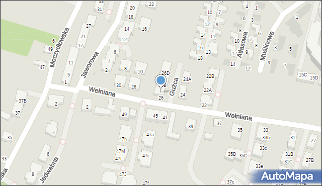 Warszawa, Wełniana, 26A, mapa Warszawy