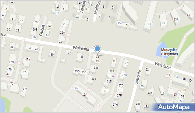 Warszawa, Wełniana, 33, mapa Warszawy