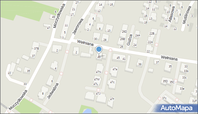 Warszawa, Wełniana, 49, mapa Warszawy