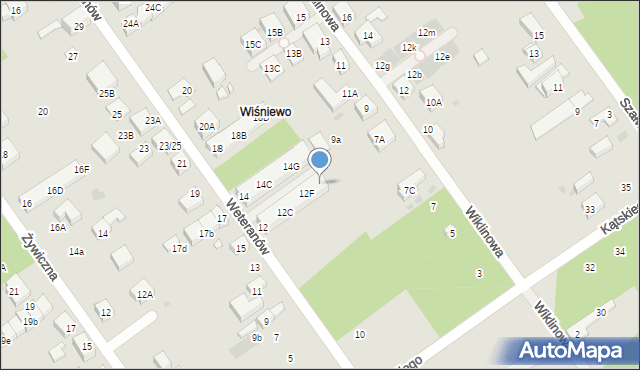 Warszawa, Weteranów, 12H, mapa Warszawy