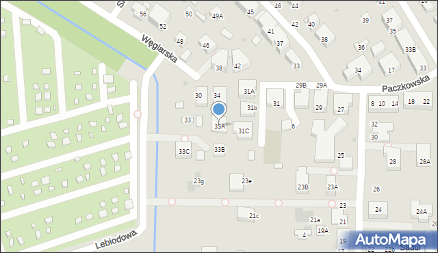 Warszawa, Węglarska, 33A, mapa Warszawy