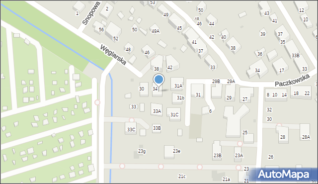 Warszawa, Węglarska, 36, mapa Warszawy