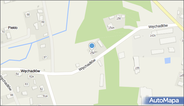 Węchadłów, Węchadłów, 154, mapa Węchadłów