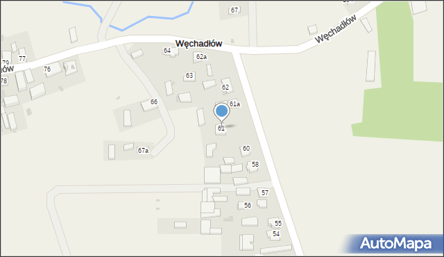 Węchadłów, Węchadłów, 61, mapa Węchadłów