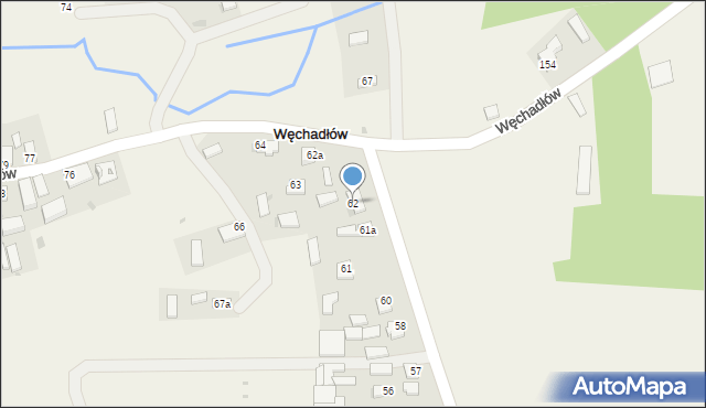 Węchadłów, Węchadłów, 62, mapa Węchadłów