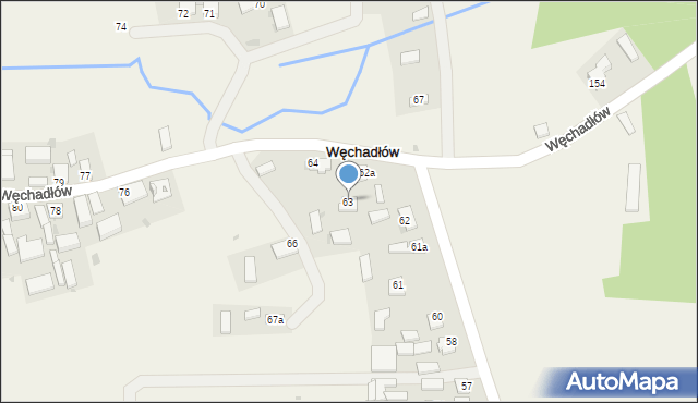 Węchadłów, Węchadłów, 63, mapa Węchadłów