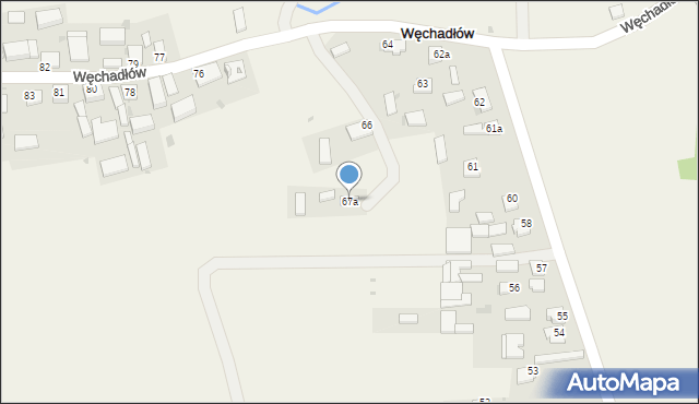 Węchadłów, Węchadłów, 67a, mapa Węchadłów