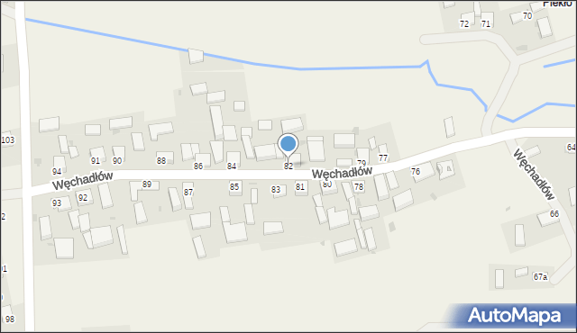 Węchadłów, Węchadłów, 82, mapa Węchadłów