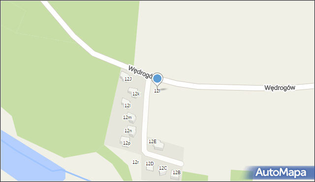 Wędrogów, Wędrogów, 12I, mapa Wędrogów