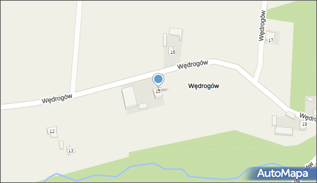 Wędrogów, Wędrogów, 15, mapa Wędrogów