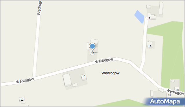 Wędrogów, Wędrogów, 16, mapa Wędrogów