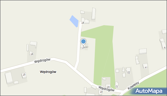 Wędrogów, Wędrogów, 17, mapa Wędrogów