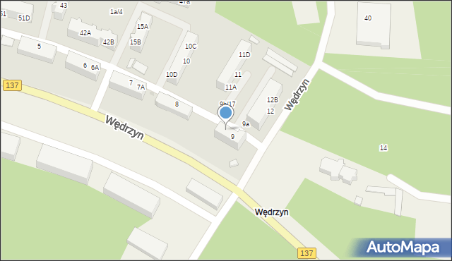 Wędrzyn, Wędrzyn, 9B, mapa Wędrzyn