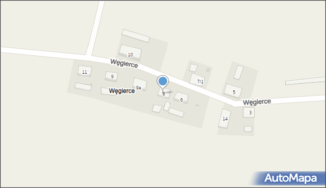 Węgierce, Węgierce, 8, mapa Węgierce